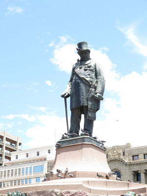Paul Kruger statue in Church Square, Pretoria, South Africa 2013